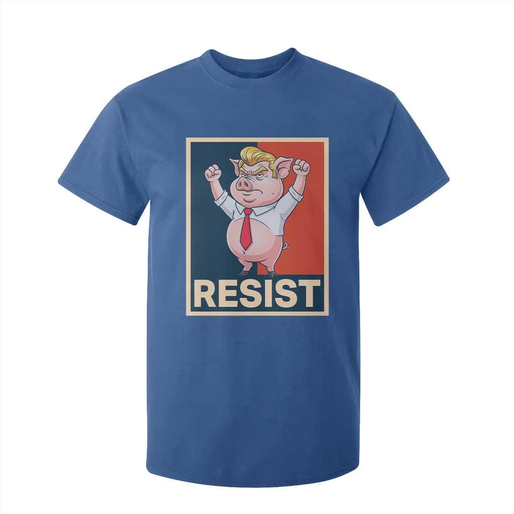 Funny Freedom Pig Resistance Movement Political Satire Meme Gift T Shirt For Kid TS12 Royal Blue Print Your Wear