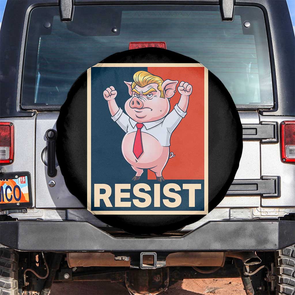 Funny Freedom Pig Resistance Movement Political Satire Meme Gift Spare Tire Cover TS12 No hole Black Print Your Wear