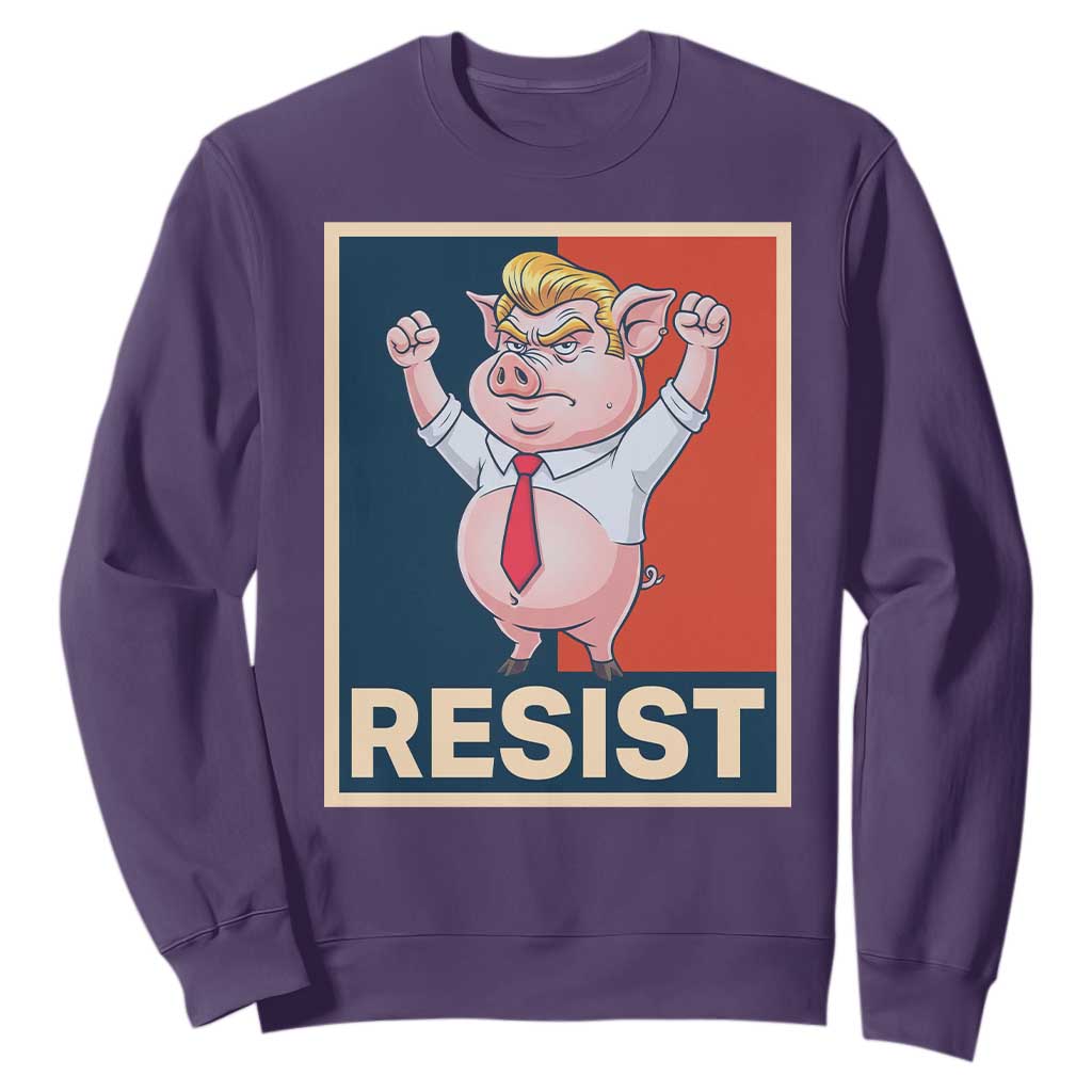 Funny Freedom Pig Resistance Movement Political Satire Meme Gift Sweatshirt TS12 Purple Print Your Wear