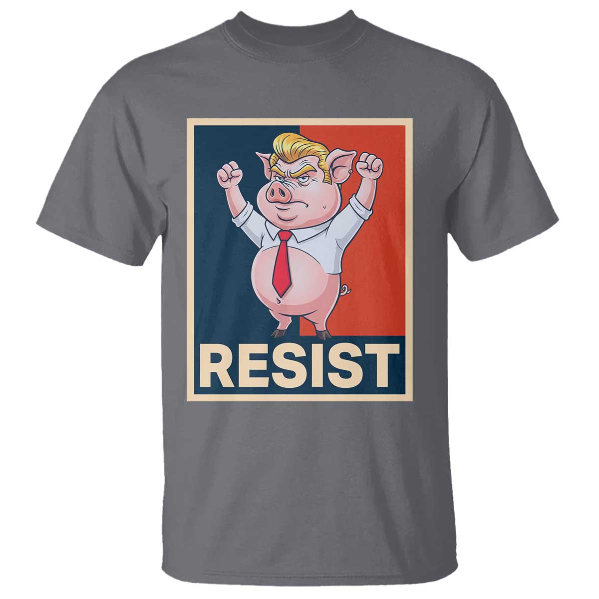 Funny Freedom Pig Resistance Movement Political Satire Meme Gift T Shirt TS12 Charcoal Print Your Wear