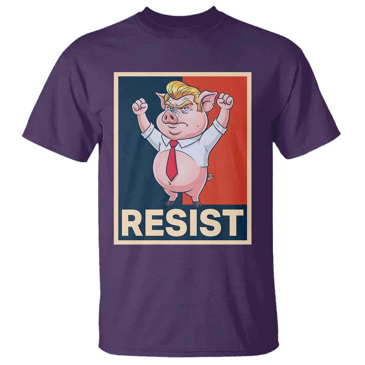 Funny Freedom Pig Resistance Movement Political Satire Meme Gift T Shirt TS12 Purple Print Your Wear