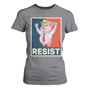 Funny Freedom Pig Resistance Movement Political Satire Meme Gift T Shirt For Women TS12 Charcoal Print Your Wear