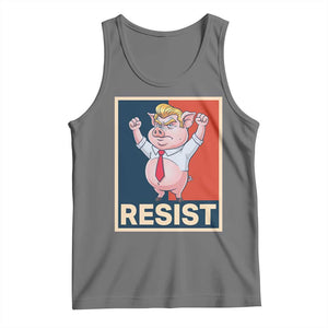 Funny Freedom Pig Resistance Movement Political Satire Meme Gift Tank Top TS12 Black Heather Print Your Wear