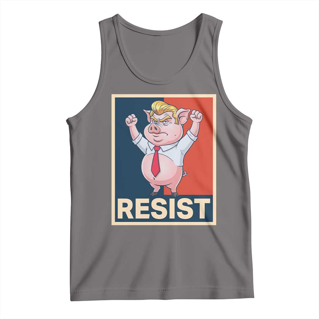 Funny Freedom Pig Resistance Movement Political Satire Meme Gift Tank Top TS12 Deep Heather Print Your Wear