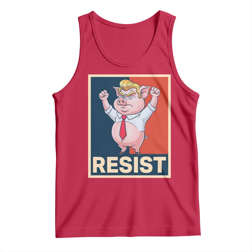 Funny Freedom Pig Resistance Movement Political Satire Meme Gift Tank Top TS12 Red Print Your Wear