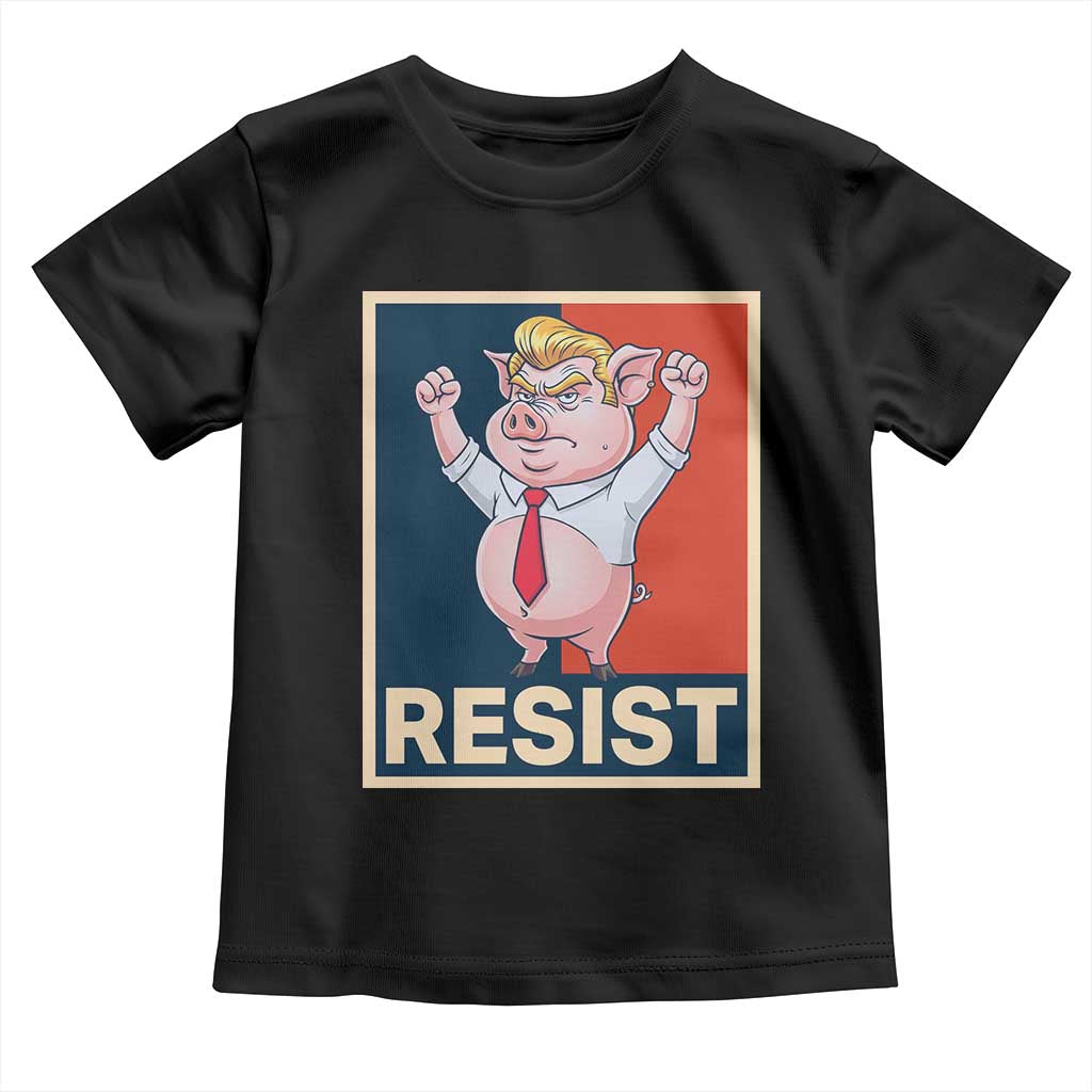 Funny Freedom Pig Resistance Movement Political Satire Meme Gift Toddler T Shirt TS12 Black Print Your Wear