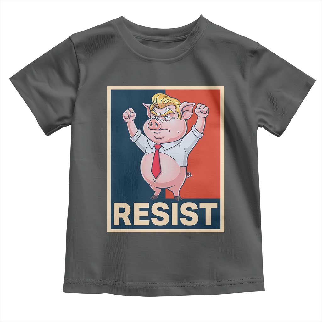 Funny Freedom Pig Resistance Movement Political Satire Meme Gift Toddler T Shirt TS12 Dark Heather Print Your Wear