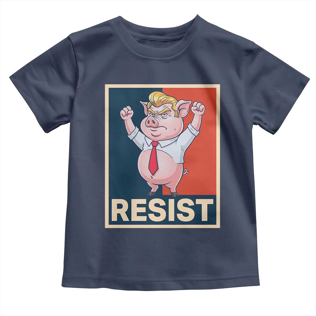 Funny Freedom Pig Resistance Movement Political Satire Meme Gift Toddler T Shirt TS12 Navy Print Your Wear