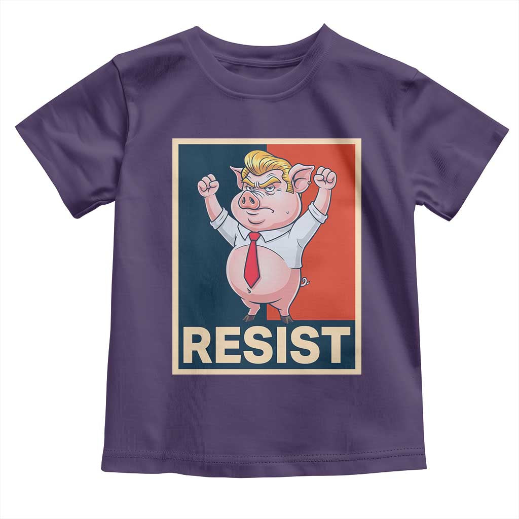 Funny Freedom Pig Resistance Movement Political Satire Meme Gift Toddler T Shirt TS12 Purple Print Your Wear