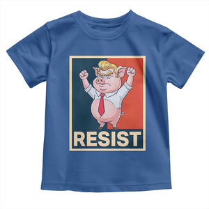 Funny Freedom Pig Resistance Movement Political Satire Meme Gift Toddler T Shirt TS12 Royal Blue Print Your Wear
