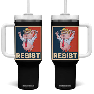 Funny Freedom Pig Resistance Movement Political Satire Meme Gift Tumbler With Handle TS12 One Size: 40 oz Black Print Your Wear