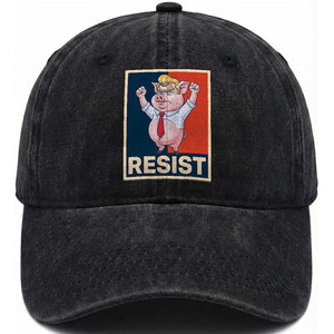 Funny Freedom Pig Resistance Movement Political Satire Meme Gift Washed Cotton Baseball Cap TS12 Print Your Wear