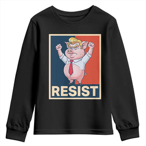 Funny Freedom Pig Resistance Movement Political Satire Meme Gift Youth Sweatshirt TS12 Black Print Your Wear