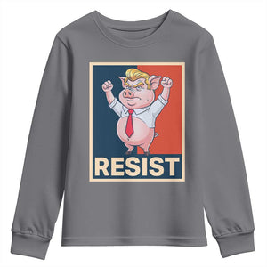 Funny Freedom Pig Resistance Movement Political Satire Meme Gift Youth Sweatshirt TS12 Charcoal Print Your Wear
