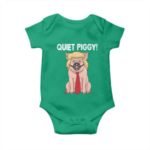 Quiet Quiet Piggy Baby Onesie Funny Sarcastic Political Anti Authoritarian TS12 Irish Green Print Your Wear