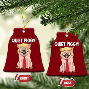 Quiet Quiet Piggy Ceramic Ornament Funny Sarcastic Political Anti Authoritarian TS12 Print Your Wear