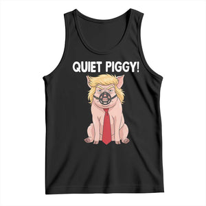 Quiet Quiet Piggy Tank Top Funny Sarcastic Political Anti Authoritarian TS12 Black Print Your Wear