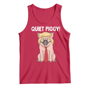 Quiet Quiet Piggy Tank Top Funny Sarcastic Political Anti Authoritarian TS12 Red Print Your Wear