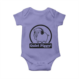Funny Quiet Quiet Piggy Meme Baby Onesie Anti Fascist Political Parody Gift TS12 Violet Print Your Wear