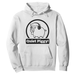 Funny Quiet Quiet Piggy Meme Hoodie Anti Fascist Political Parody Gift TS12 White Print Your Wear