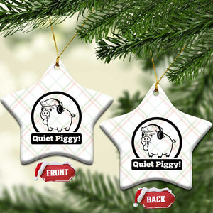 Funny Quiet Quiet Piggy Meme Ceramic Ornament Anti Fascist Political Parody Gift TS12 Print Your Wear