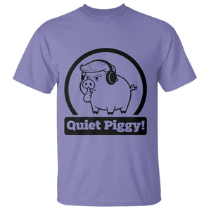 Funny Quiet Quiet Piggy Meme T Shirt Anti Fascist Political Parody Gift TS12 Violet Print Your Wear