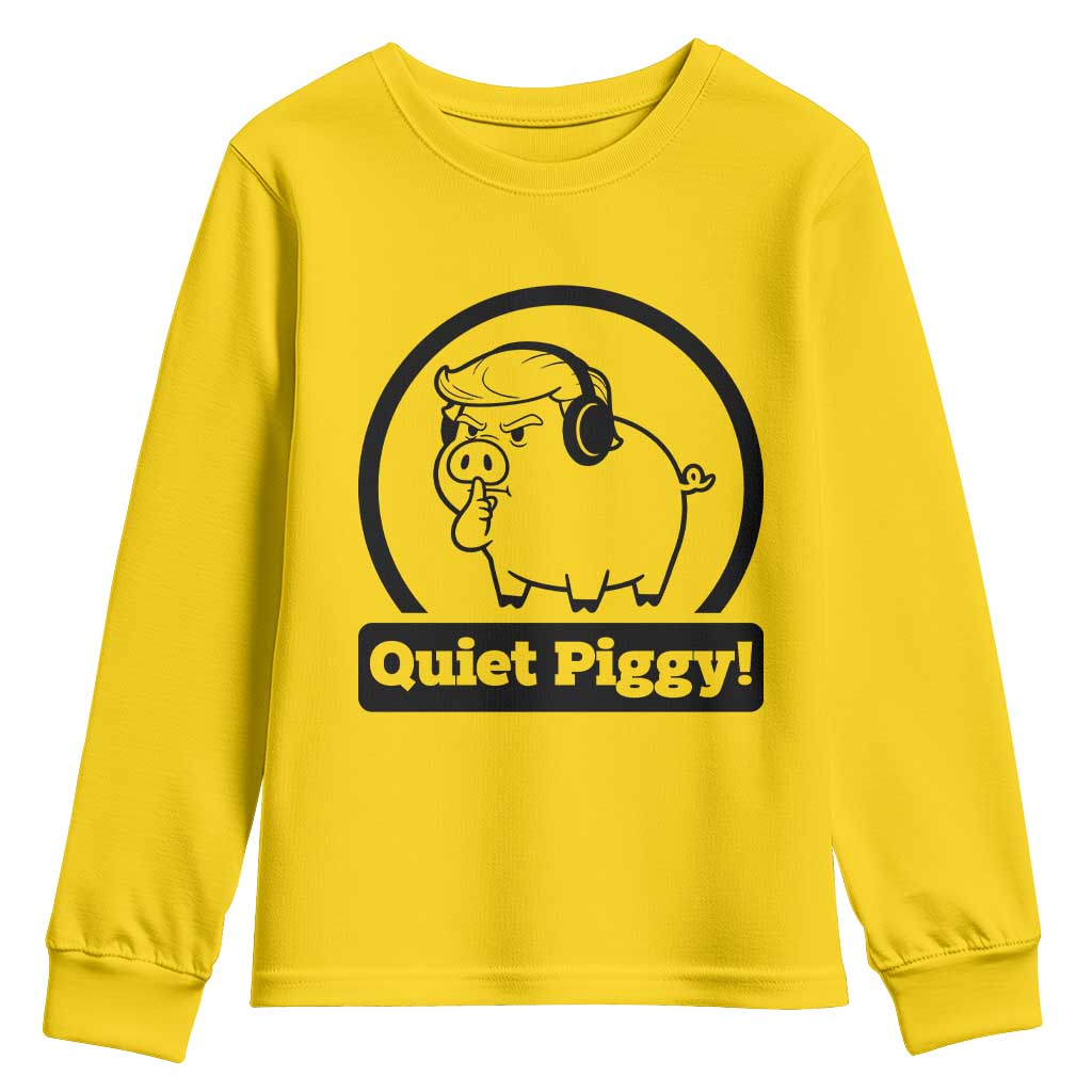 Funny Quiet Quiet Piggy Meme Youth Sweatshirt Anti Fascist Political Parody Gift TS12 Daisy Print Your Wear