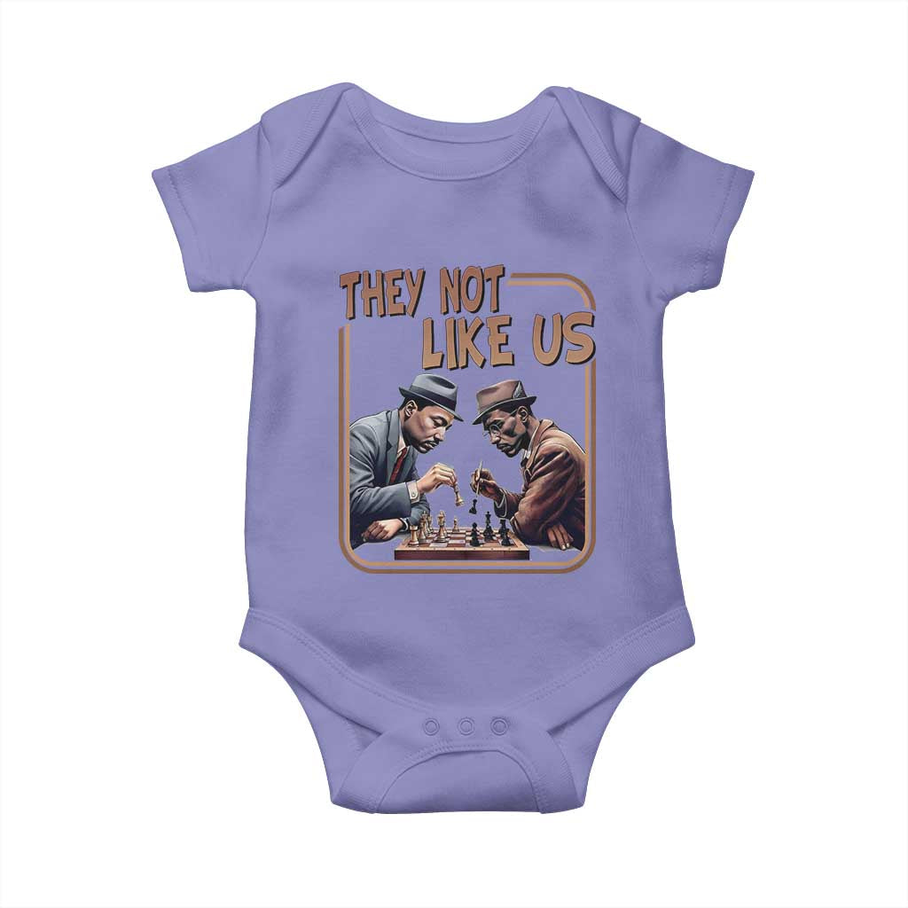 MLK And Malcolm X Baby Onesie They Not Like Us Revolutionary Leaders TS12 Violet Print Your Wear