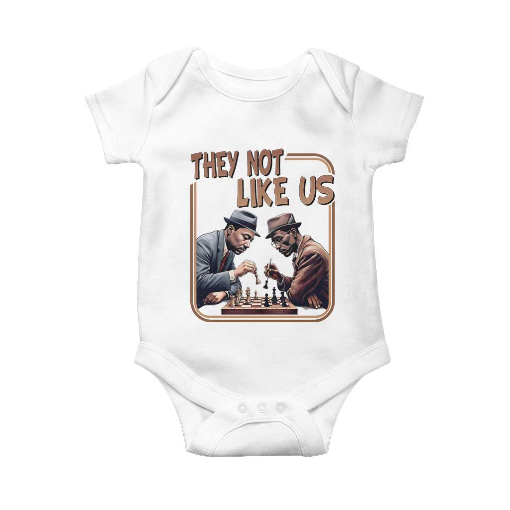 MLK And Malcolm X Baby Onesie They Not Like Us Revolutionary Leaders TS12 White Print Your Wear