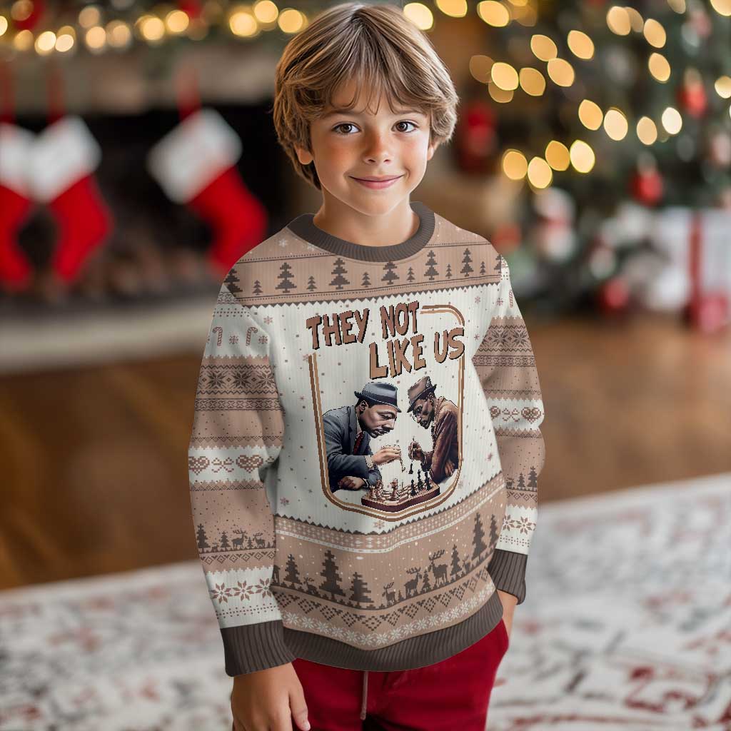 MLK And Malcolm X Ugly Christmas Sweater They Not Like Us Revolutionary Leaders TS12 Mocha Mousse Print Your Wear