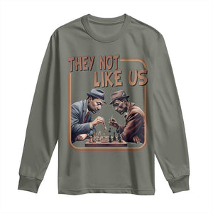 MLK And Malcolm X Long Sleeve Shirt They Not Like Us Revolutionary Leaders TS12 Military Green Print Your Wear