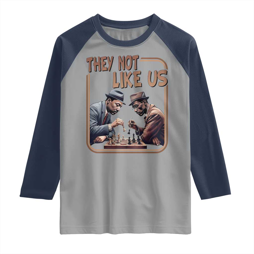 MLK And Malcolm X Raglan Shirt They Not Like Us Revolutionary Leaders TS12 Sport Gray Navy Print Your Wear
