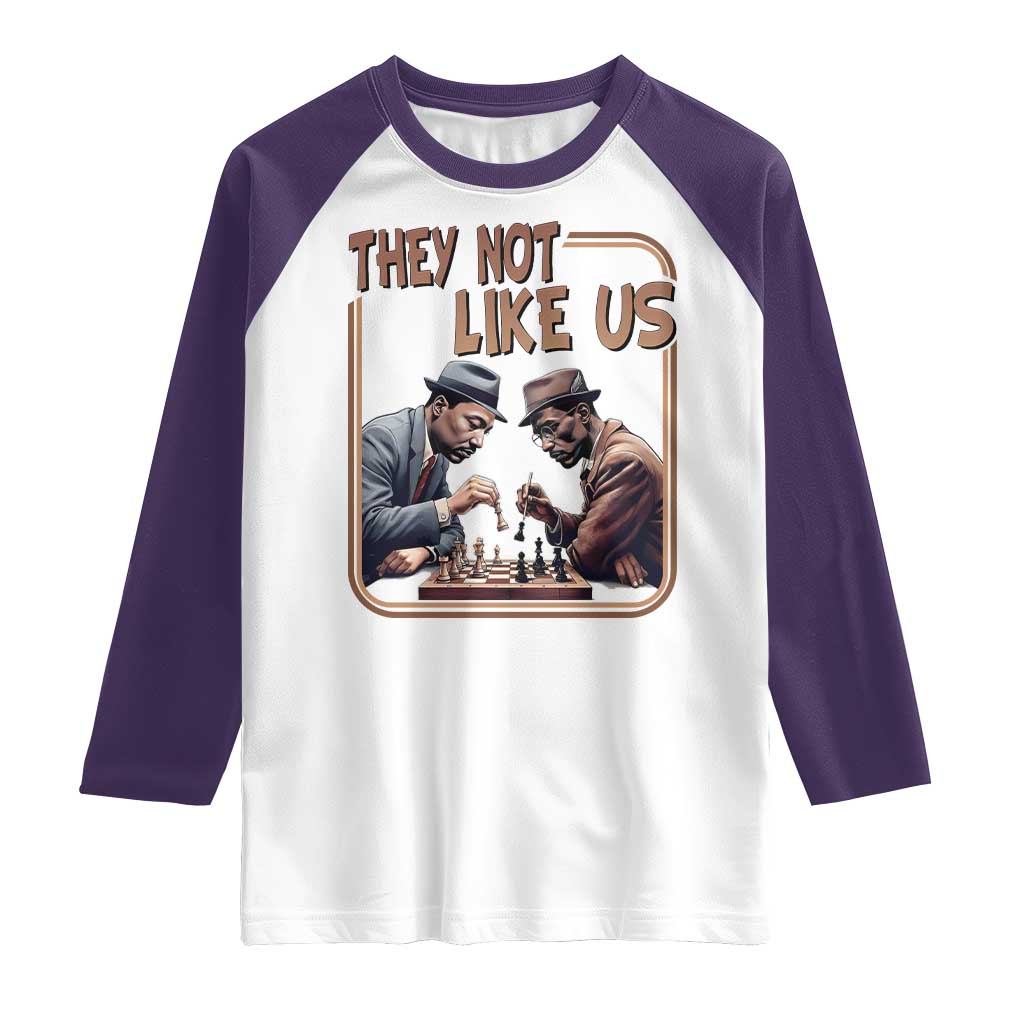 MLK And Malcolm X Raglan Shirt They Not Like Us Revolutionary Leaders TS12 White Purple Print Your Wear