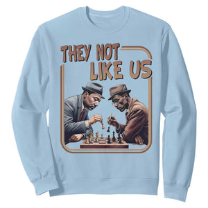 MLK And Malcolm X Sweatshirt They Not Like Us Revolutionary Leaders TS12 Light Blue Print Your Wear