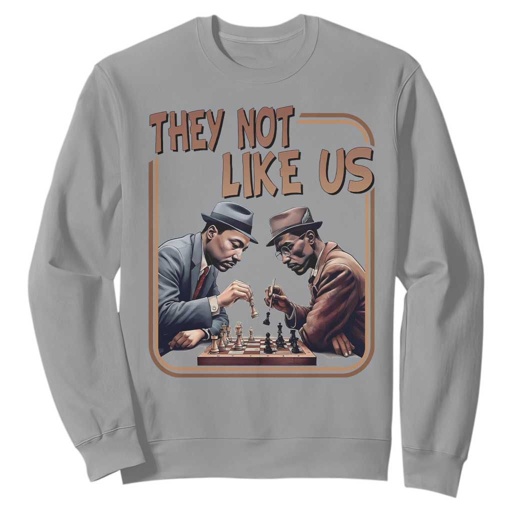 MLK And Malcolm X Sweatshirt They Not Like Us Revolutionary Leaders TS12 Sport Gray Print Your Wear