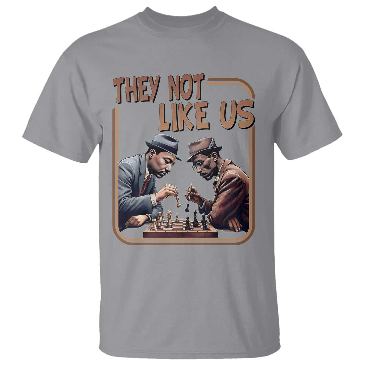 MLK And Malcolm X T Shirt - They Not Like Us Revolutionary Leaders TS12 Sport Gray Print Your Wear
