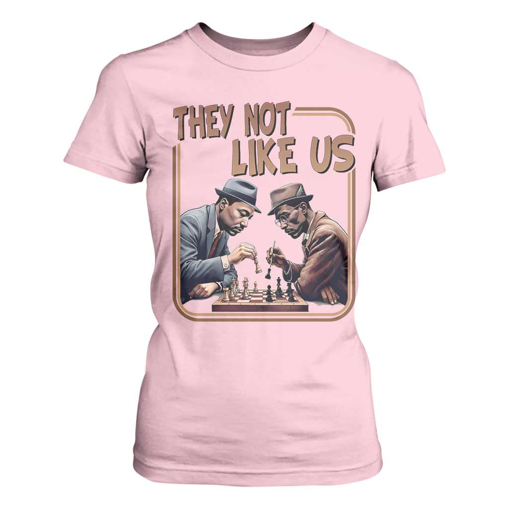 MLK And Malcolm X T Shirt For Women They Not Like Us Revolutionary Leaders TS12 Light Pink Print Your Wear