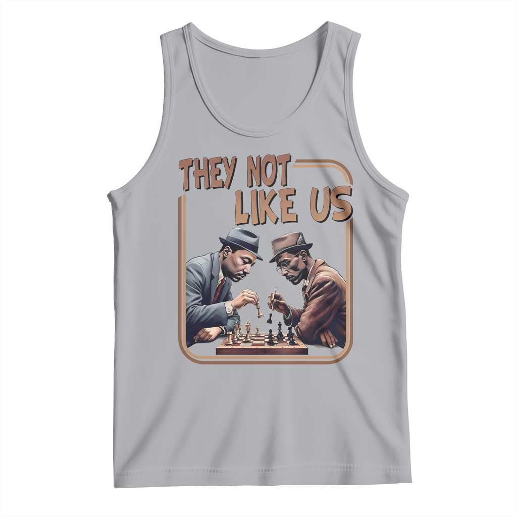 MLK And Malcolm X Tank Top They Not Like Us Revolutionary Leaders TS12 Athletic Heather Print Your Wear