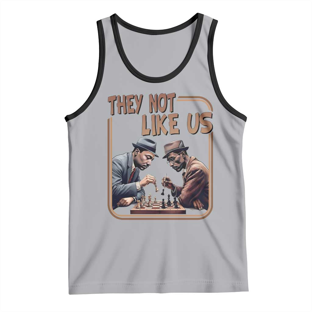 MLK And Malcolm X Tank Top They Not Like Us Revolutionary Leaders TS12 Athletic Heather Black Print Your Wear