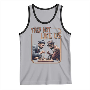 MLK And Malcolm X Tank Top They Not Like Us Revolutionary Leaders TS12 Athletic Heather Black Print Your Wear