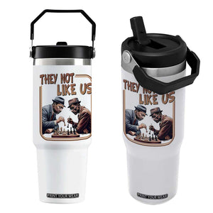 MLK And Malcolm X Flip Straw Tumbler They Not Like Us Revolutionary Leaders TS12 One Size: 30 oz White Print Your Wear