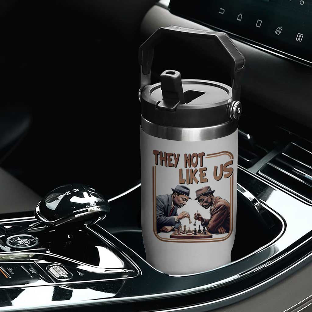 MLK And Malcolm X Flip Straw Tumbler They Not Like Us Revolutionary Leaders TS12 Print Your Wear