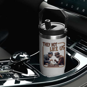 MLK And Malcolm X Flip Straw Tumbler They Not Like Us Revolutionary Leaders TS12 Print Your Wear