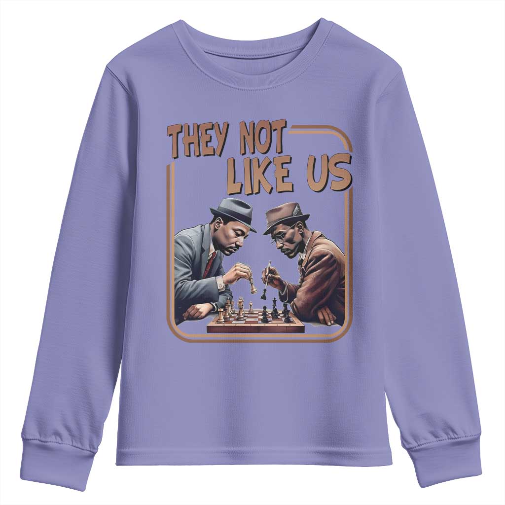 MLK And Malcolm X Youth Sweatshirt They Not Like Us Revolutionary Leaders TS12 Violet Print Your Wear