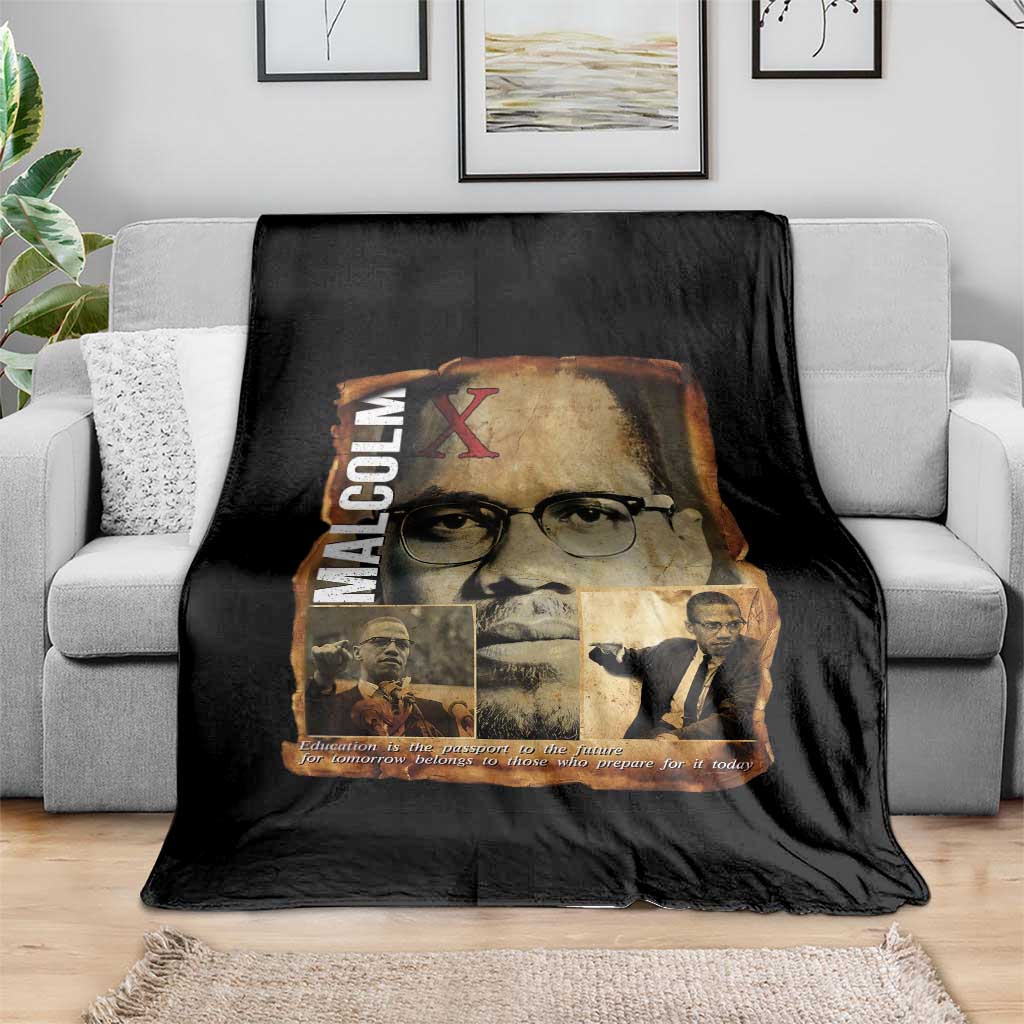 Education Is The Passport To The Future Throw Blanket Malcolm X Quote TS12 Print Your Wear