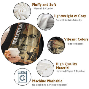 Education Is The Passport To The Future Throw Blanket Malcolm X Quote TS12 Print Your Wear