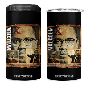 Education Is The Passport To The Future 4 in 1 Can Cooler Tumbler Malcolm X Quote TS12 One Size: 16 oz Black Print Your Wear