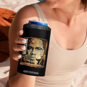 Education Is The Passport To The Future 4 in 1 Can Cooler Tumbler Malcolm X Quote TS12 Print Your Wear
