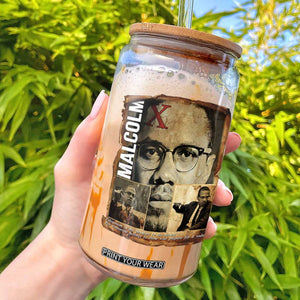 Education Is The Passport To The Future Glass Can Malcolm X Quote TS12 Black Print Your Wear