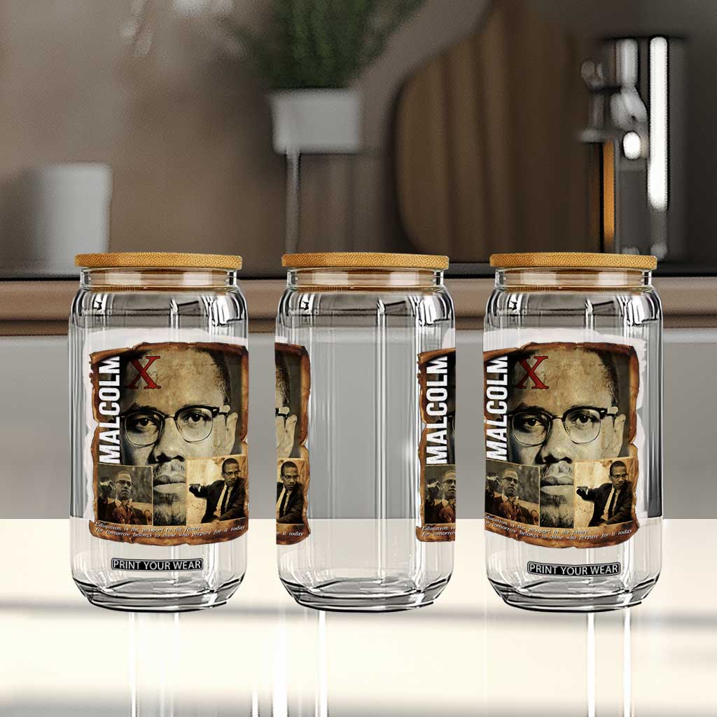 Education Is The Passport To The Future Glass Can Malcolm X Quote TS12 Print Your Wear